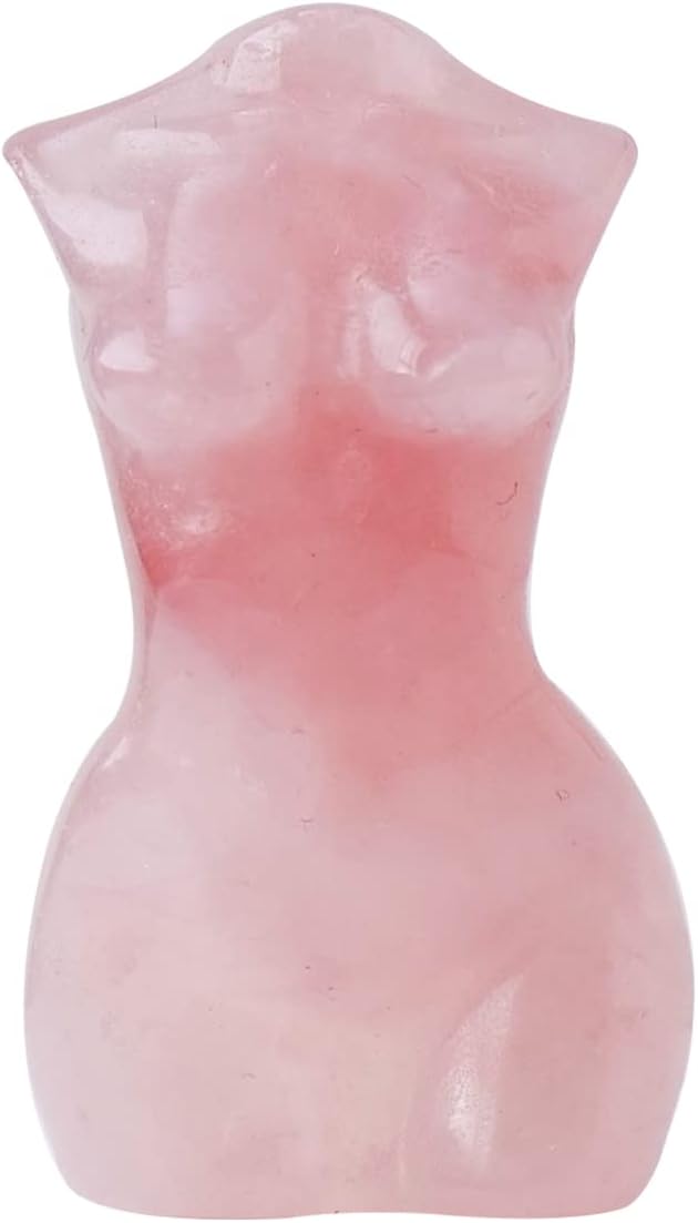 Natural Black Obsidian Goddess Torso Crystal Sculpture - Hand-Carved Female Body Statue for Protection, Grounding & Decor