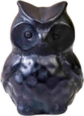 Natural Black Obsidian Owl Crystal Sculpture - Hand-Carved Animal Totem Statue for Protection, Wisdom & Home Decor