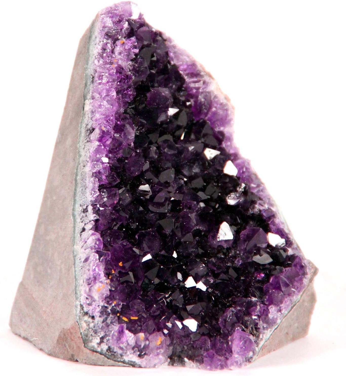 Natural Amethyst Geode Standing Specimen - Deep Purple Crystal Cluster for Jewelry Charging, Meditation & Healing Decor